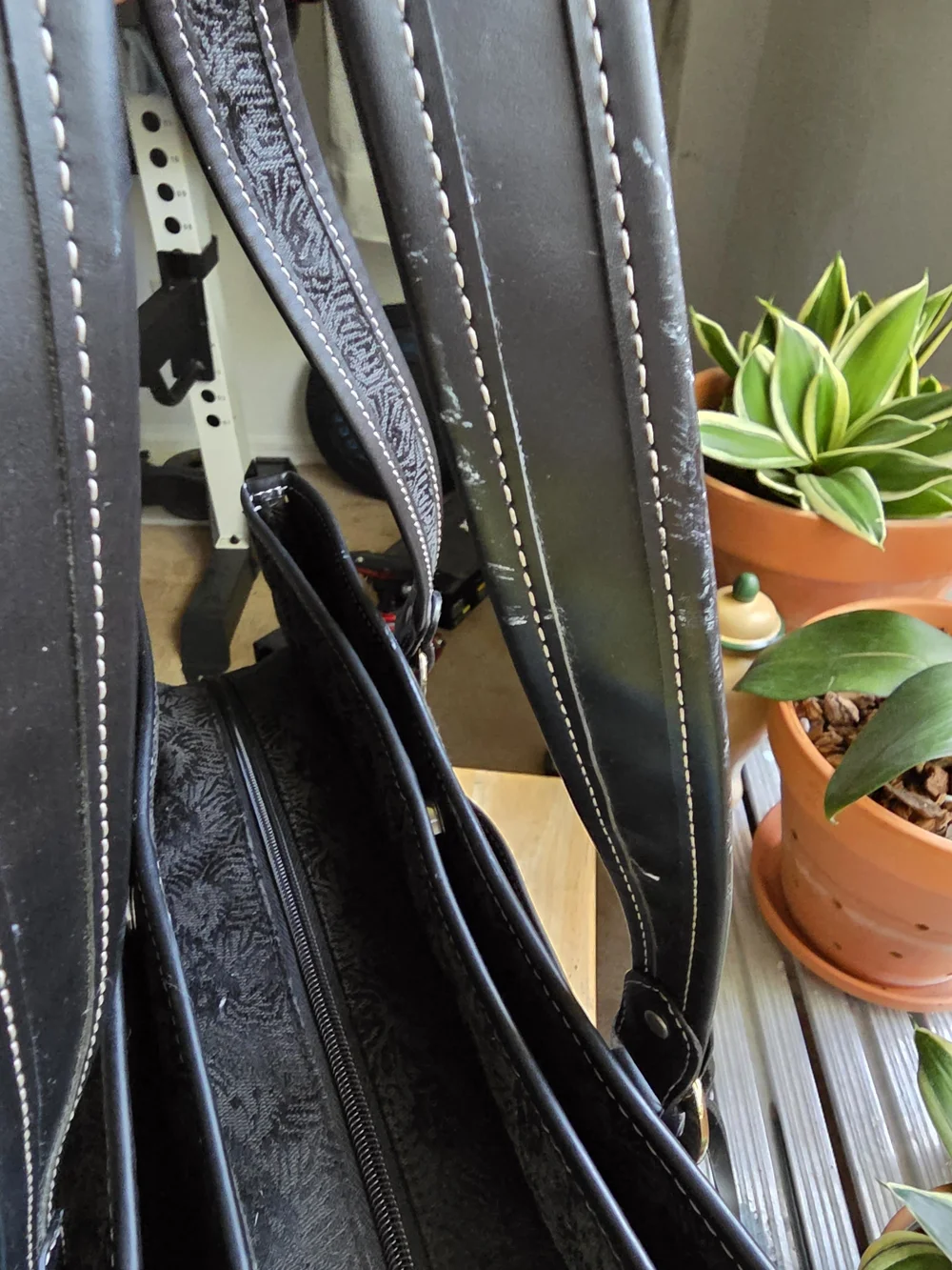 Anne Klein Patterned Tote with Leather Trim
